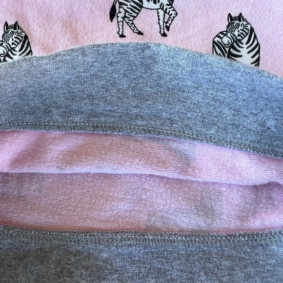 Monica + Andy Organic Cotton Zebra Print Double Ruffle Sweatshirt 12-18 Months - Picture 4 of 7